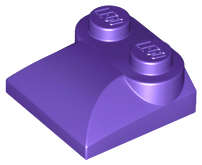 Lego (N) ~ Slope Curved 2 x 2 x 2/3 with 2 Studs and Curved Sides ~ [Dark Purple]