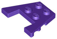 Lego (N) ~ Wedge Plate 3 x 4 with Stud Notches ~ [Dark Purple]