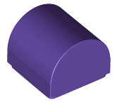 Lego (N) ~ Slope Curved 1 x 1 x 2/3 Double ~ [Dark Purple]