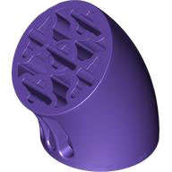 Lego (N) ~ Brick Round 3 x 3 D. 45 degrees Elbow with Axle Holes ~ [Dark Purple]
