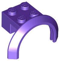 Lego (N) ~ Vehicle Mudguard 4 x 2 1/2 x 1 2/3 with Arch Round ~ [Dark Purple]