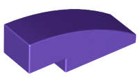 Lego (N) ~ Slope Curved 3 x 1 ~ [Dark Purple]