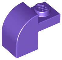 Lego (N) ~ Slope Curved 2 x 1 x 1 1/3 with Recessed Stud ~ [Dark Purple]