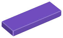 Lego (U) ~ Tile 1 x 3 ~ [Dark Purple]