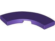 Lego (N) ~ Tile Round Corner 3 x 3 Macaroni ~ [Dark Purple]