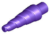 Lego (N) ~ Horn Unicorn / Spiral ~ [Dark Purple]