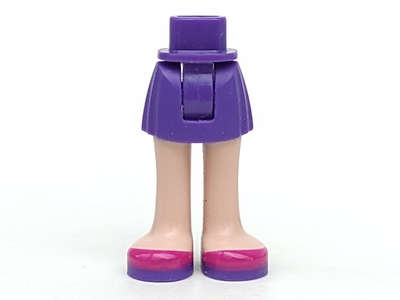 Lego (U) ~ Mini Doll Hips and Skirt Light Nougat Legs and Dark Purple and Magenta S ~ [Dark Purple]