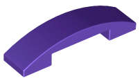 Lego (N) ~ Slope Curved 4 x 1 x 2/3 Double ~ [Dark Purple]