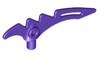 Lego (U) ~ Minifigure Weapon Crescent Blade Serrated with Bar ~ [Dark Purple]