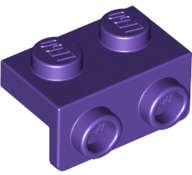 Lego (N) ~ Bracket 1 x 2 - 1 x 2 ~ [Dark Purple]