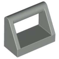 Lego (U) ~ Tile Modified 1 x 2 with Bar Handle ~ [Light Gray]