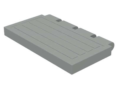 Lego (U) ~ Hinge Train Gate 2 x 4 ~ [Light Gray]
