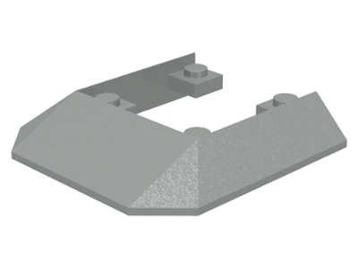 Lego (U) ~ Wedge 6 x 6 Cutout (Train Roof) ~ [Light Gray]