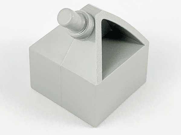 Lego (U) ~ Vehicle Steering Wheel Holder 2 x 2 ~ [Light Gray]