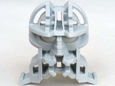 Lego (U) ~ Bionicle Head Connector Block (Tohunga) ~ [Light Gray]