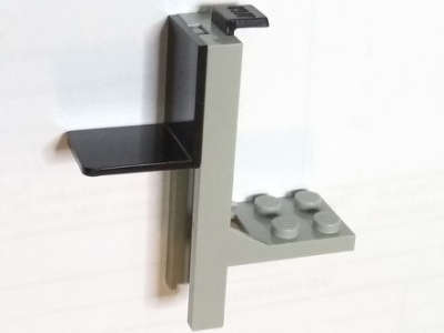 Lego Used - Vehicle Forklift 2 x 2 Plate and Black Fork~ [Light Gray]