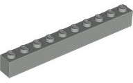 Lego (U) ~ Brick 1 x 10 ~ [Light Gray]