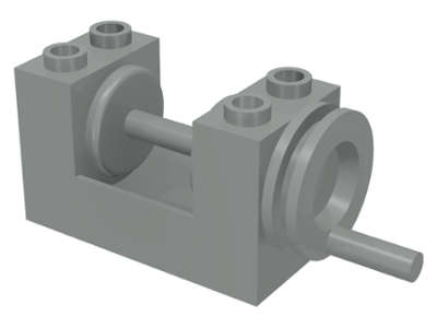 Lego (U) ~ String Reel Winch 2 x 4 x 2 with Light Gray Drum ~ [Light Gray]