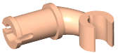 Lego (N) ~ Arm and Hand Short with Pin - Vertical Grip ~ [Light Nougat]