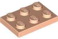 Lego (N) ~ Plate 2 x 3 ~ [Light Nougat]