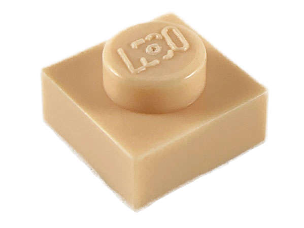 Lego (N) ~ Plate 1 x 1 ~ [Light Nougat]