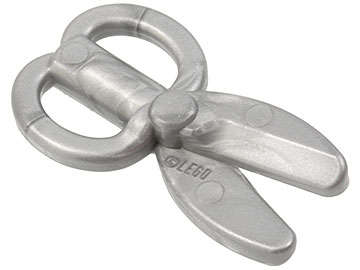 Lego (N) ~ Minifigure Utensil Scissors ~ [Flat Silver]