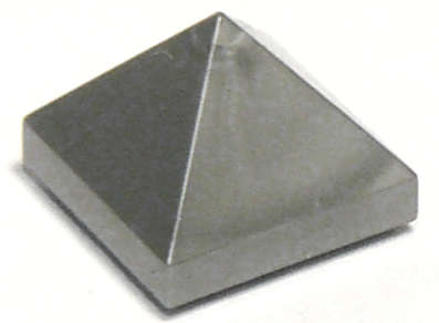 Lego (N) ~ Slope 45 1 x 1 x 2/3 Quadruple Convex Pyramid ~ [Flat Silver]