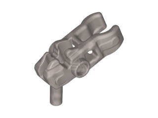 Lego (N) ~ Minifigure Weapon Gun Mini Blaster / Shooter for Bar Arrows ~ [Flat Silver]