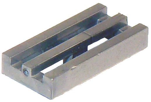 Lego (N) ~ Tile Modified 1 x 2 Grille with Bottom Groove ~ [Flat Silver]