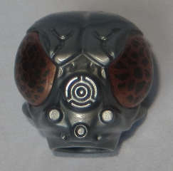 Lego (U) ~ Minifigure Head Modified SW LOM Series Protocol Droid with Breathing Mas ~ [Flat Silver]
