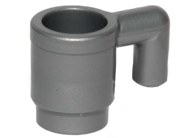 Lego (N) ~ Minifigure Utensil Cup ~ [Flat Silver]