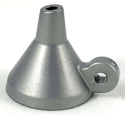 Lego (N) ~ Minifigure Headgear Head Top Funnel with Ring Handle ~ [Flat Silver]