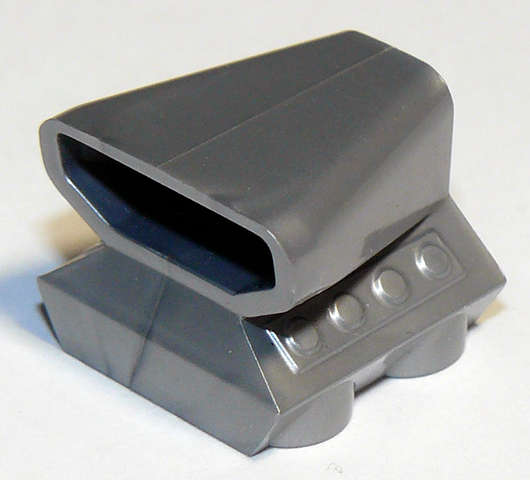 Lego (U) ~ Vehicle Air Scoop Engine Top 2 x 2 ~ [Flat Silver]