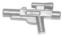 Lego (N) ~ Minifigure Weapon Gun Blaster SW Standard ~ [Flat Silver]