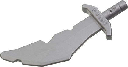 Lego (N) ~ Minifigure Weapon Sword Scimitar with Nicks ~ [Flat Silver]