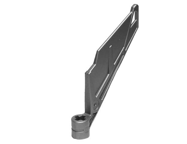 Lego (U) ~ Bionicle Wing Small / Tail with Axle Hole ~ [Flat Silver]