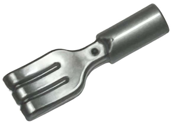 Lego (N) ~ Minifigure Utensil Fork ~ [Flat Silver]