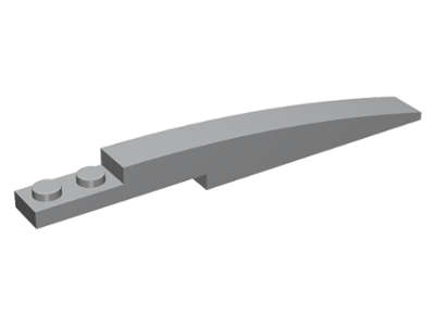 Lego (U) ~ Slope Curved 10 x 1 ~ [Flat Silver]