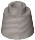 Lego (N) ~ Cone 1 1/6 x 1 1/6 x 2/3 (Fez) ~ [Flat Silver]