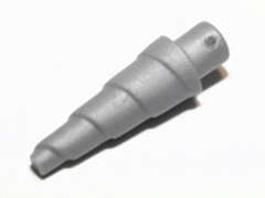 Lego (N) ~ Horn Unicorn / Spiral ~ [Flat Silver]