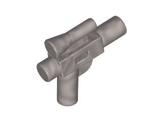 Lego (N) ~ Minifigure Weapon Gun Blaster SW Small with Scope ~ [Flat Silver]