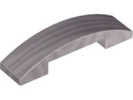 Lego (U) ~ Slope Curved 4 x 1 x 2/3 Double ~ [Flat Silver]