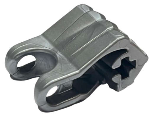 Lego (N) ~ Hero Factory Fist with Axle Hole - 4 Fingers ~ [Flat Silver]