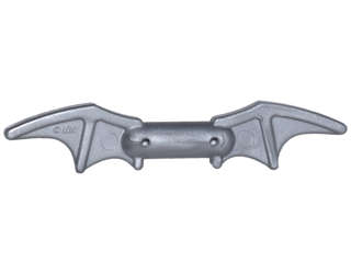 Lego (U) ~ Minifigure Weapon Batman Batarang (2 Bat Wings with Bar in Middle) ~ [Flat Silver]