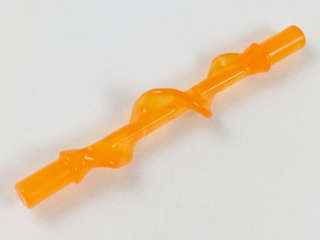 Lego (N) ~ Power Burst Bolt Spiral with Bar Ends ~ [Trans-Orange]