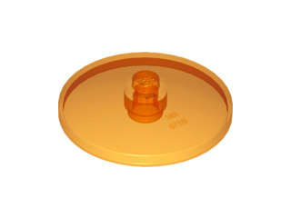 Lego (N) ~ Dish 4 x 4 Inverted (Radar) with Solid Stud ~ [Trans-Orange]