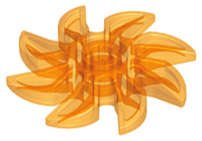 Lego (U) ~ Propeller 8 Blade 5 Diameter ~ [Trans-Orange]