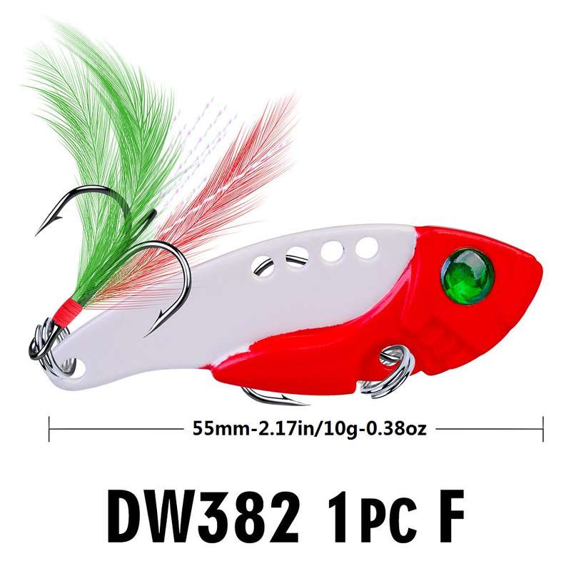 1pc Lifelike Rooster Tail Spoon Wobble Fishing Lure With Jig Hook