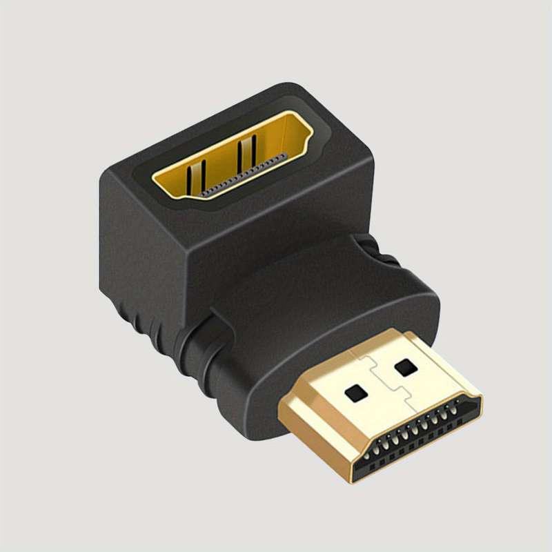 1pc High-Quality 90-Degree HDTV Adapter Male to Female 2.0 Cable with 4K@60Hz HDR Support