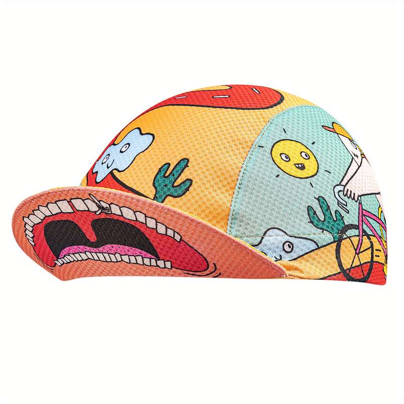 1pc Breathable Sun Protection Cycling Cap for Men and Women Funny Sports Cloth Hat for Mountain a